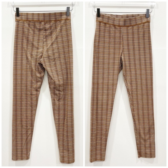 American Eagle Houndstooth Leggings Fall Tan Small - Picture 1 of 6